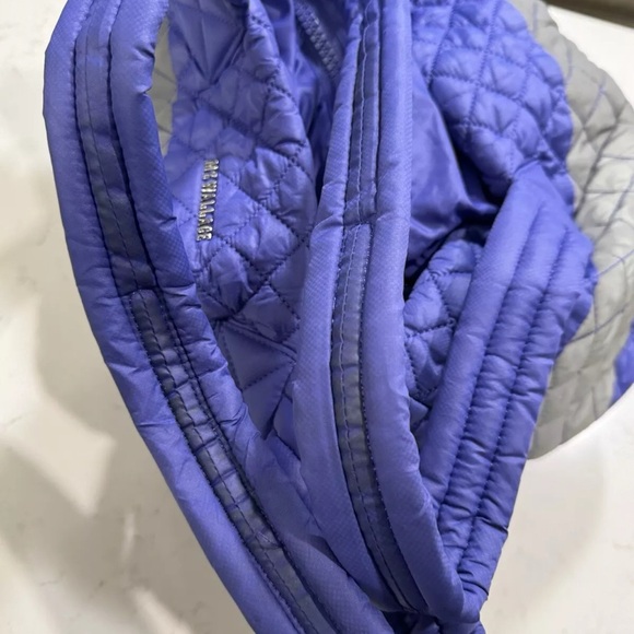 MZ Wallace Color Block Ultramarine Blue and Silver Reflective Medium Metro Tote - Picture 9 of 13